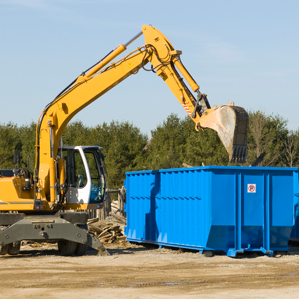 what size residential dumpster rentals are available in Bay View